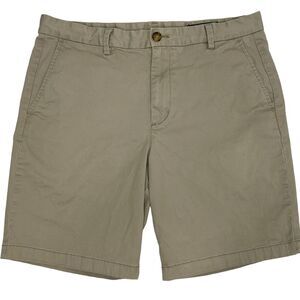 Vineyard Vines 9 Inch Stretch Breaker Chino Shorts Khaki Beige Flat Front 33